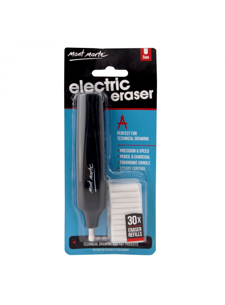 Mont Marte Electric Eraser with 30pce Erasers