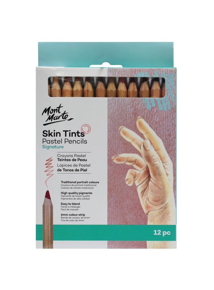 Mont Marte Signature Skin Tints Pastel Pencils 12pce