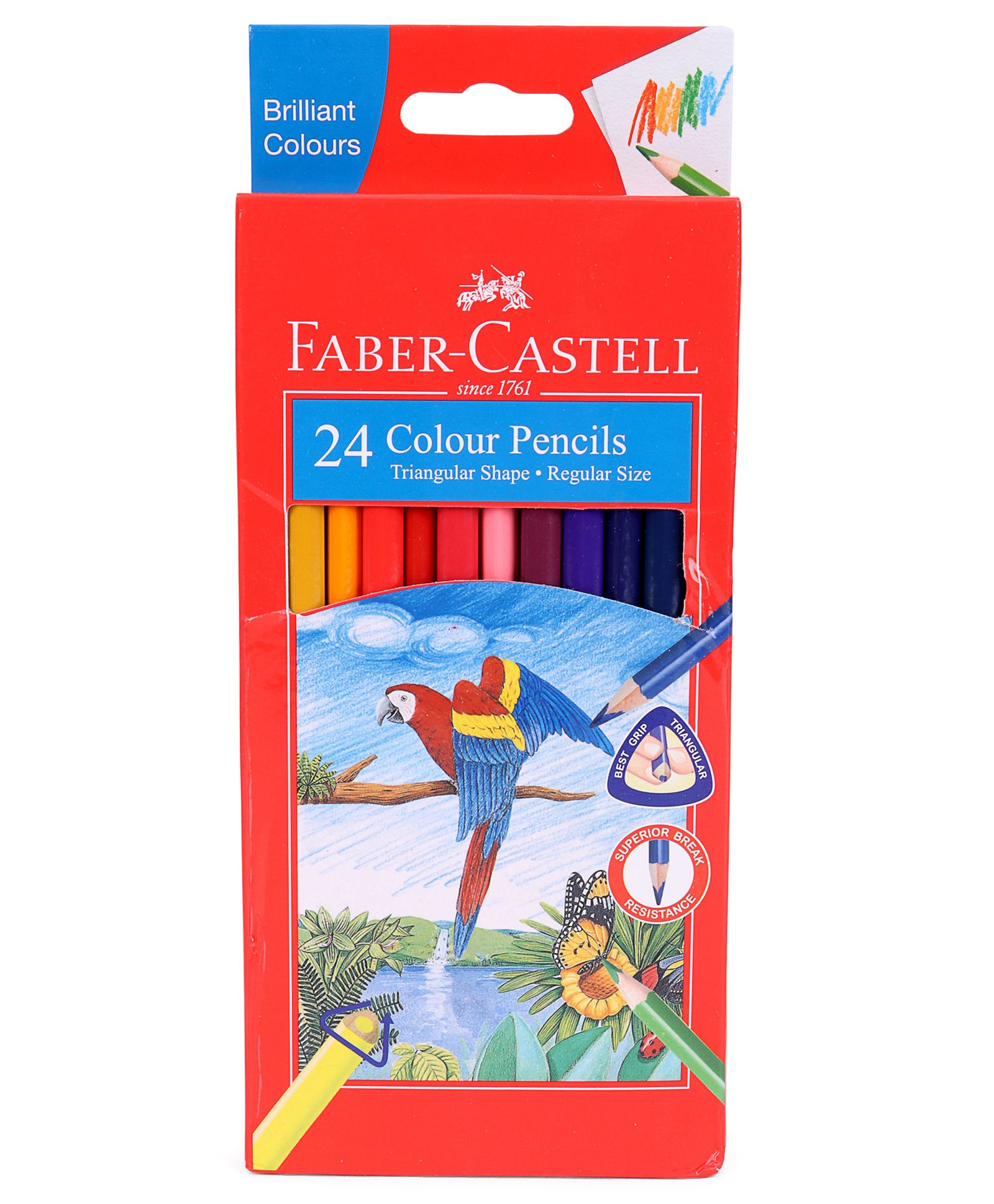 Faber Castell 24 Tri-Colour Pencils