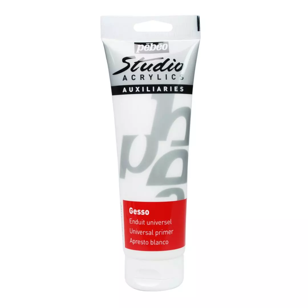 PEBEO STUDIO ACRYLICS AUXILIARIES - WHITE - MATT GESSO - TUBE OF 250 ML