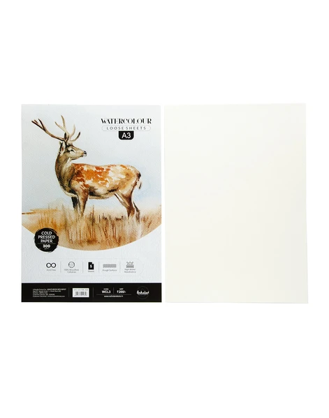 Scholar A3 WATERCOLOUR COLD PRESSED LOOSE SHEETS - 300 GSM (WCL3)