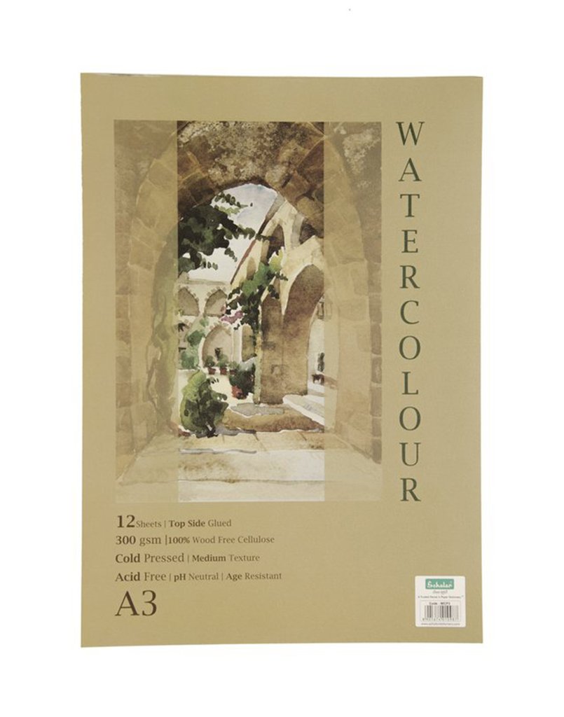 Scholar A3 WATERCOLOUR PAD - GLUED (WCP3)