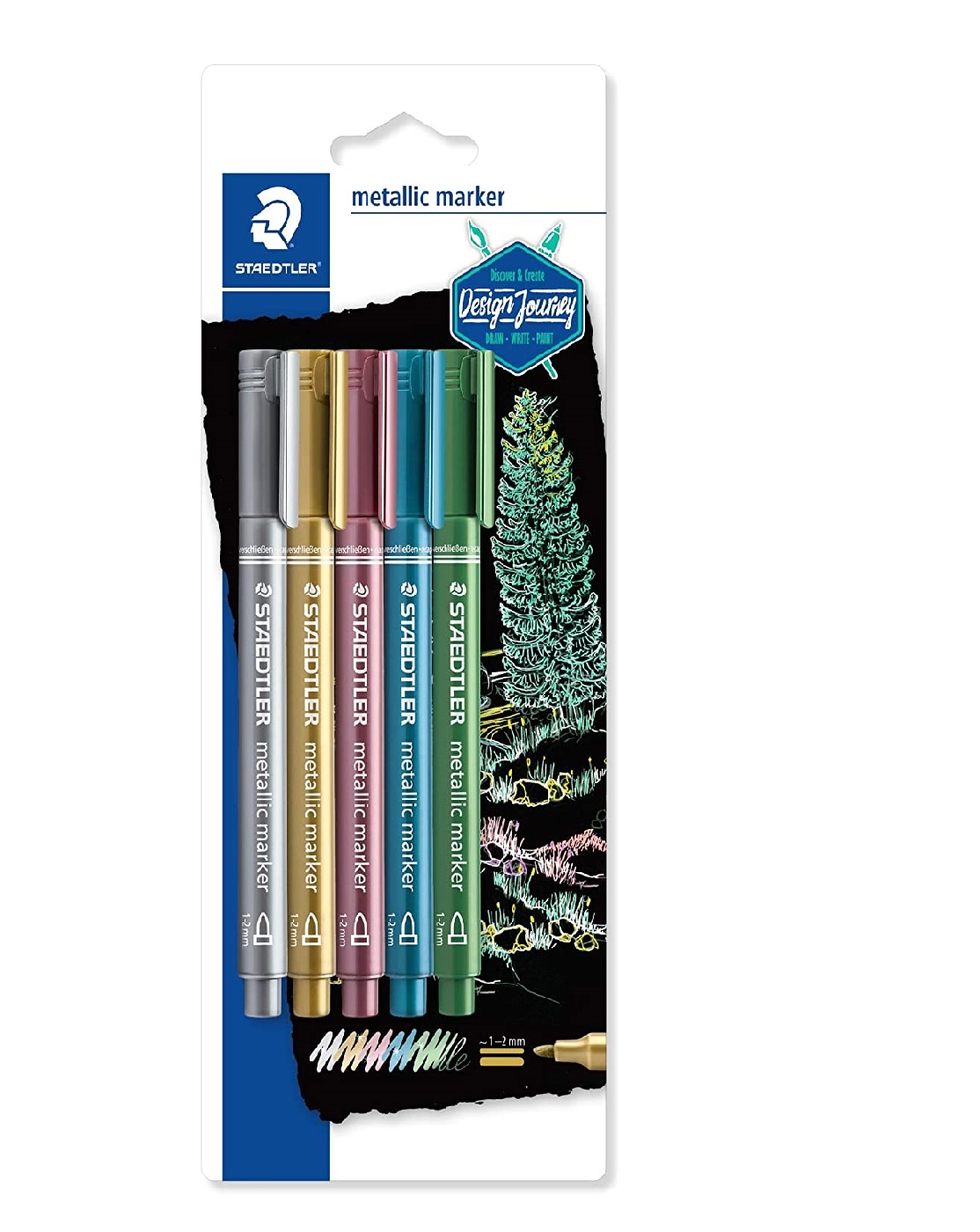 Staedtler 8323-SBK5 5-Shade Metallic Marker