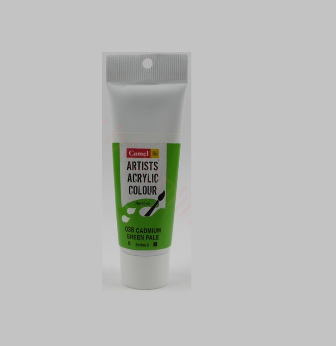 Camel Artists Acrylic Colour 40ml Cadmium Green Pale Hue 036