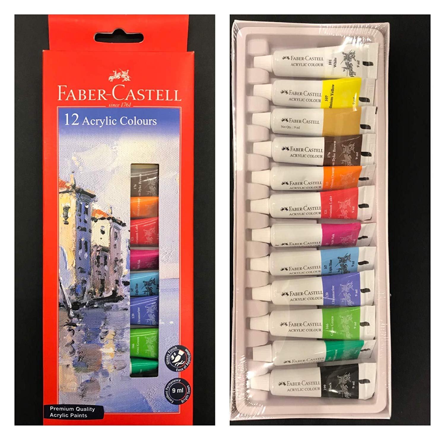 Faber-Castell Student Acrylic Colour Set - Pack of 12