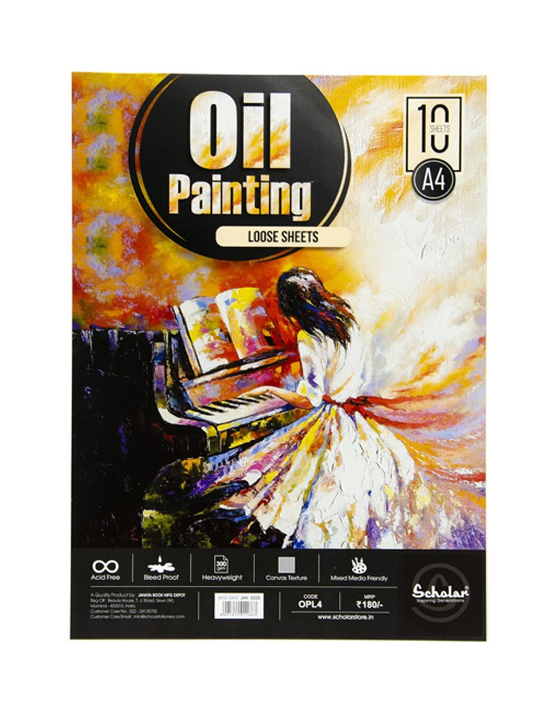 Scholar A4 OIL PAINTING LOOSE SHEETS - 300 GSM (OPL4)