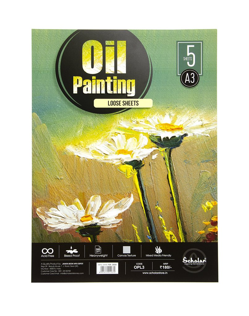 Scholar A3 OIL PAINTING LOOSE SHEETS - 300 GSM (OPL3)