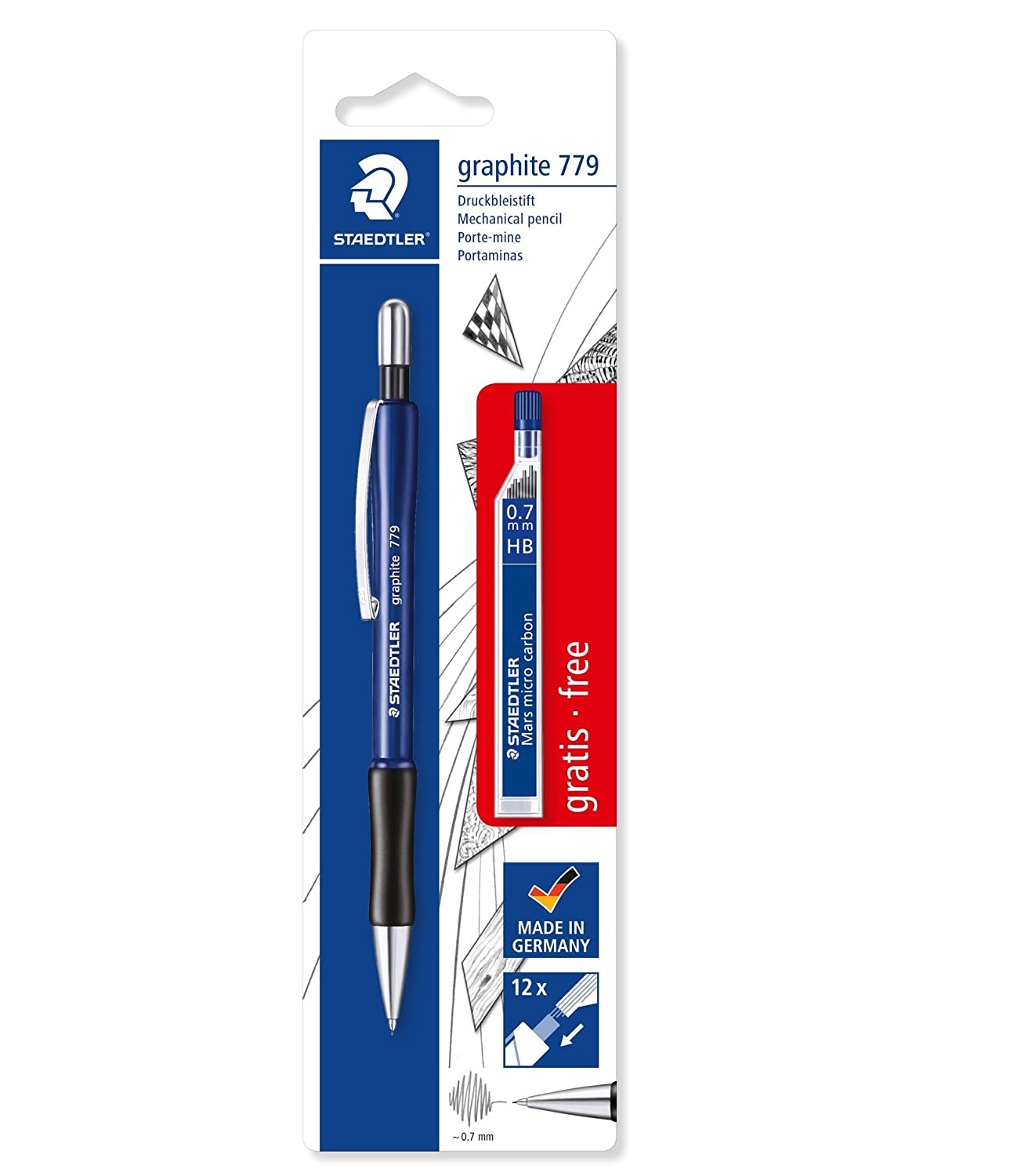Staedtler Graphite 779 0.7mm Mechanical Pencil - color variations (Black/Blue)