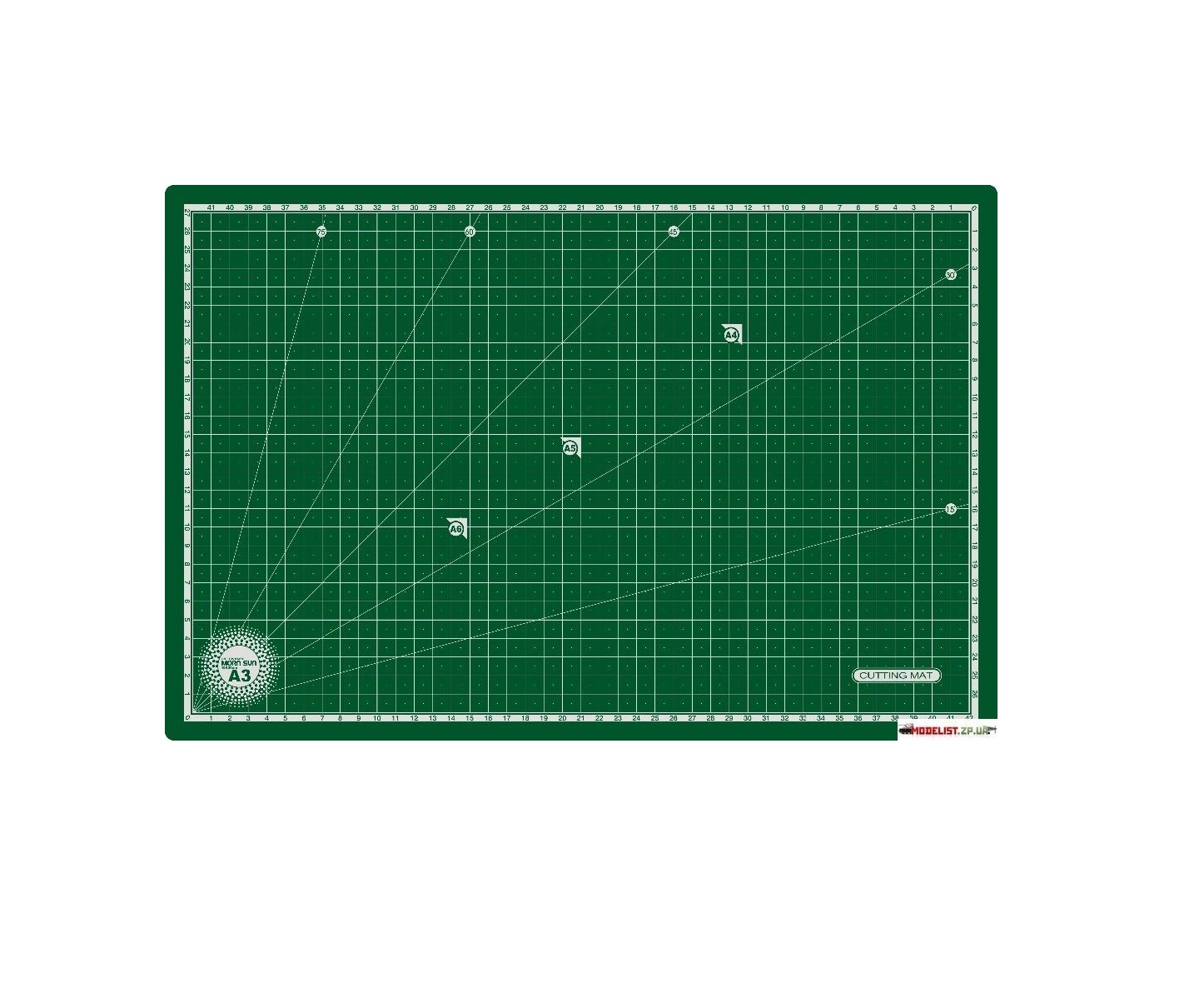  Morn Sun Flexible Cutting Mat A/3 Size (18" X 12"), Green