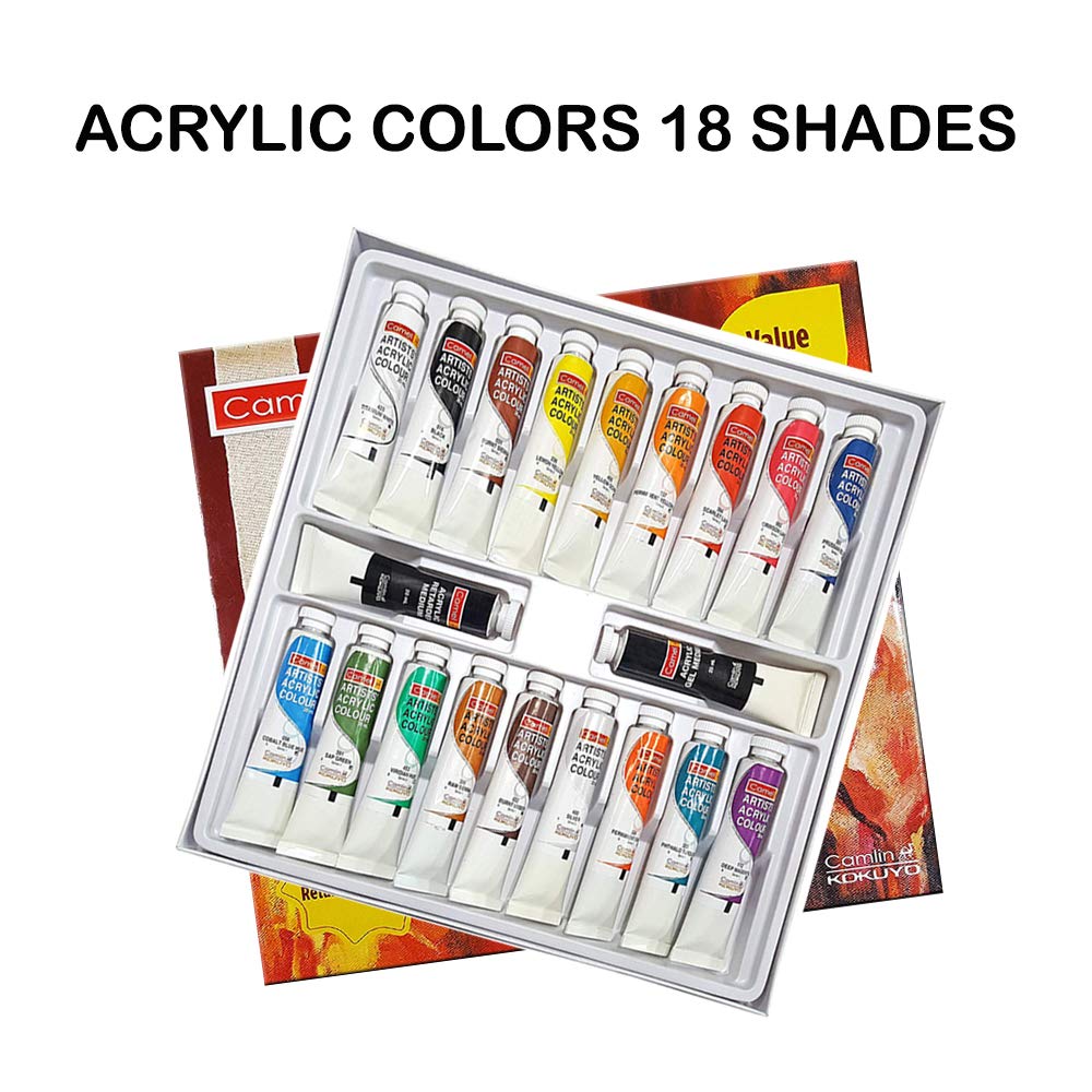 Camlin Artist Acrylic Colors - 18 Shades, 20ml