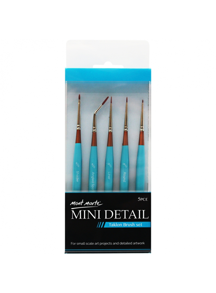 Mont Marte Mini Detail Taklon Brush Set 5 Piece