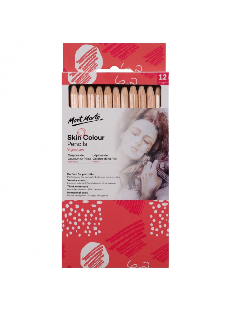 Mont Marte Signature Skin Colour Pencils 12pce