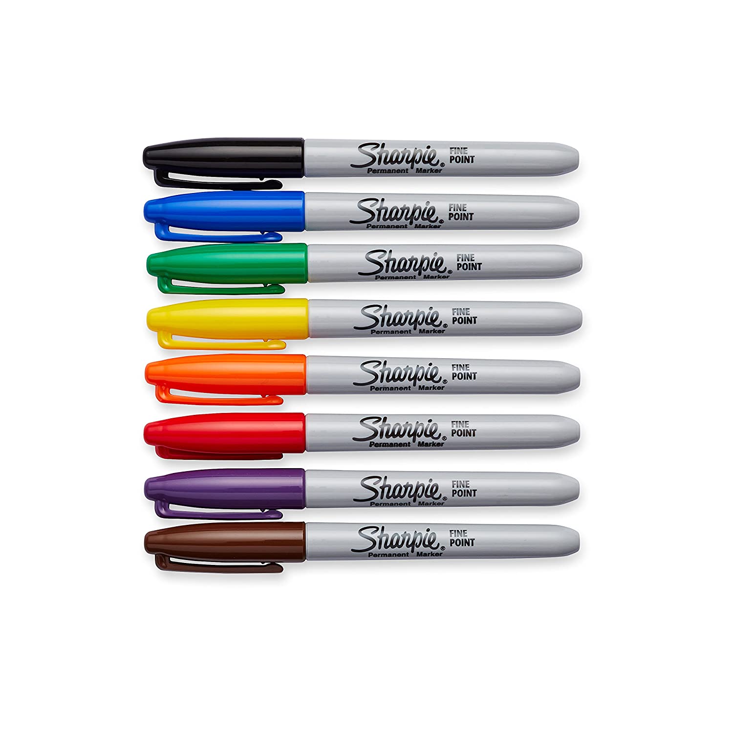 Sharpie Permanent Markers, Fine Point, 8 Pack, Assorted Colors