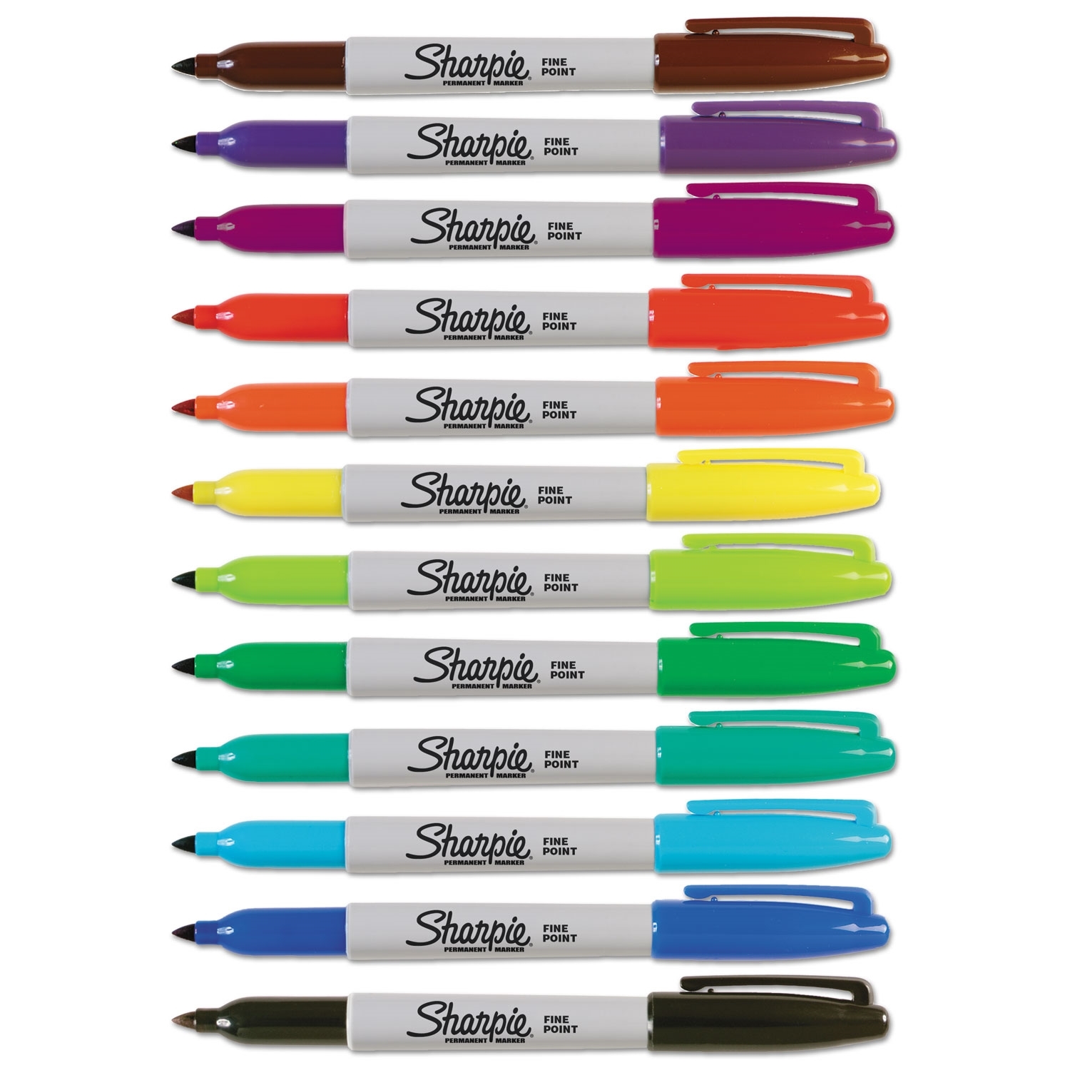 Sharpie Fine Permanent Marker Set of 12 Colours (Assorted)