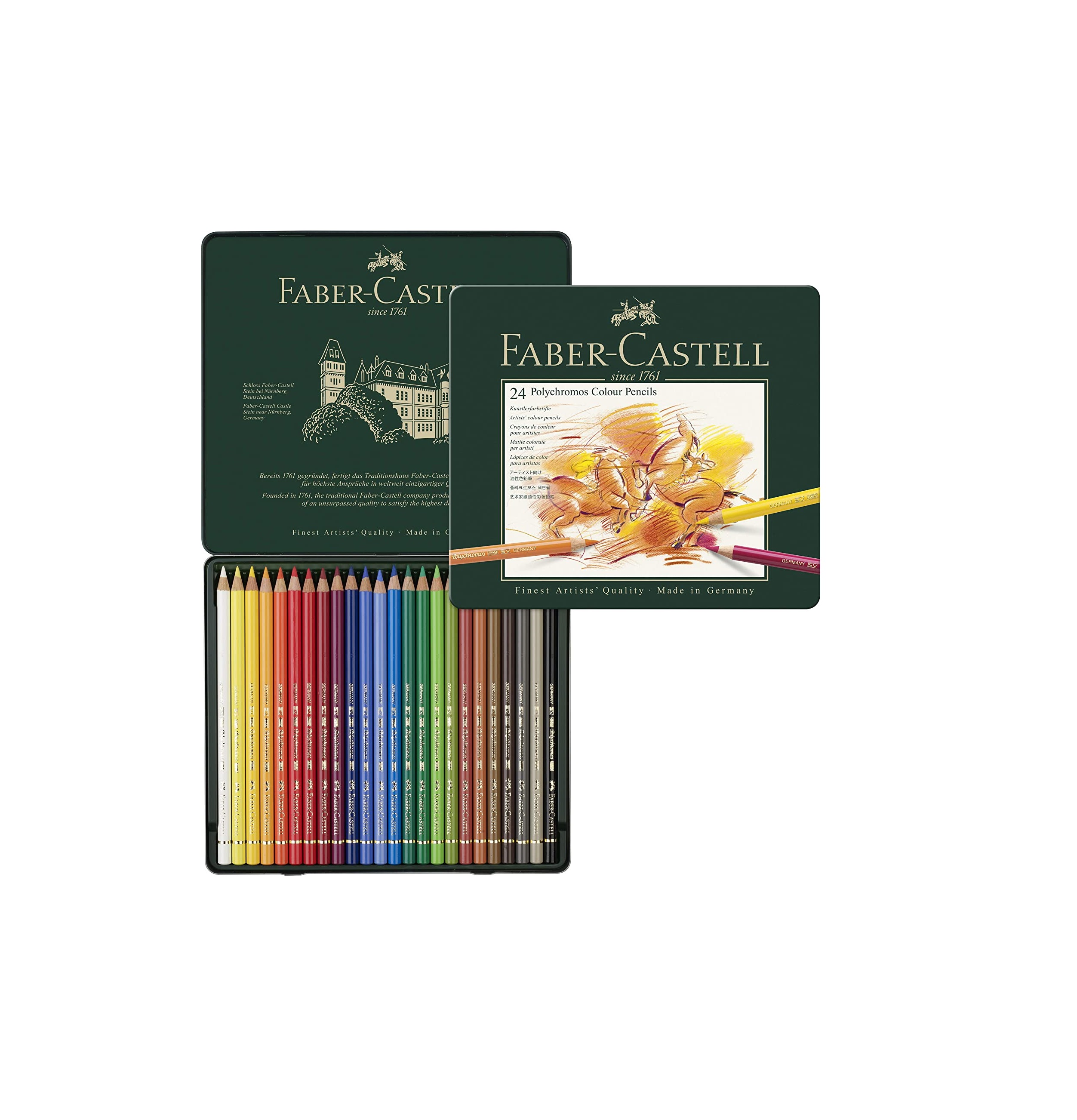 Faber-Castell Polychromos Color Pencil Set - Pack of 24