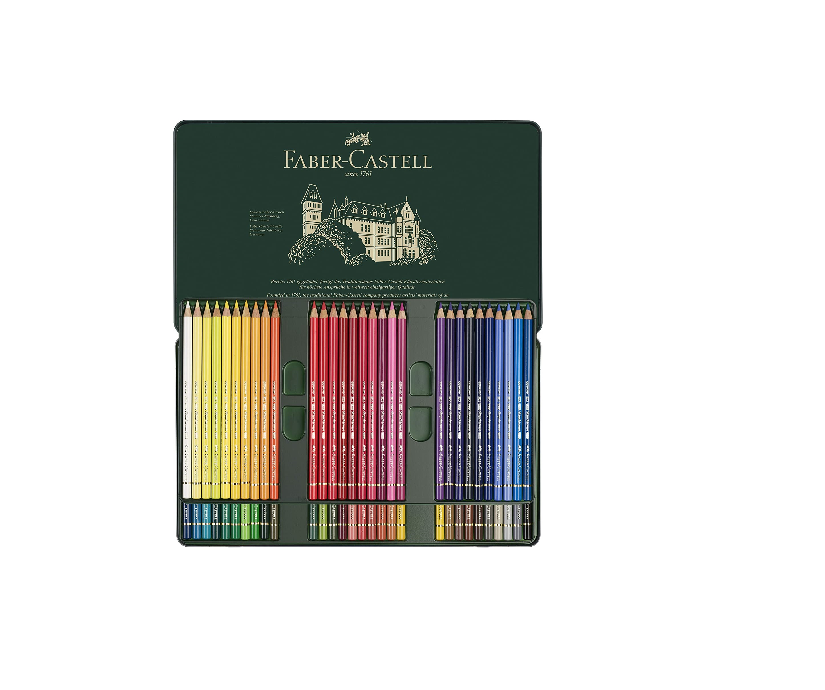 Faber-Castell Polychromos Tin Set of 60 Colored Pencils