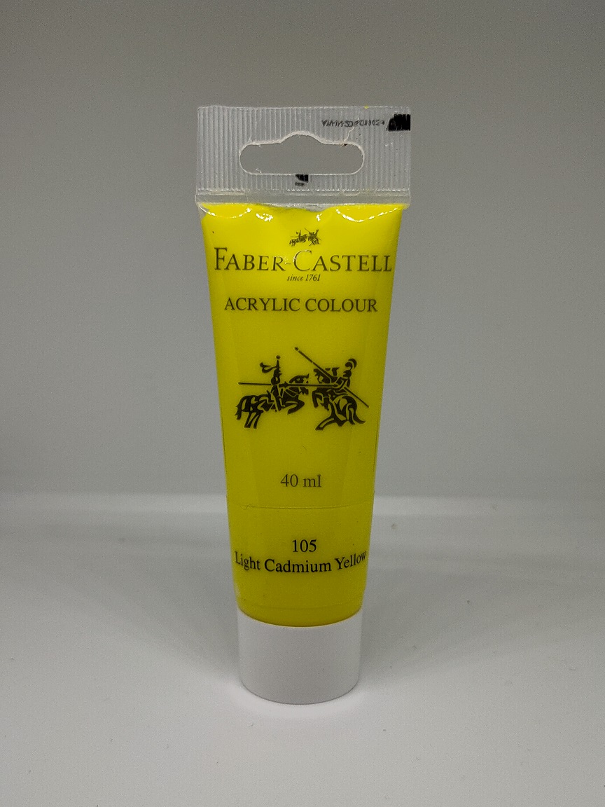 Faber-Castell Acrylic 40 ml Tube - Light Cadmium Yellow 105