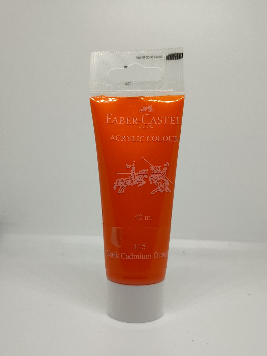 Faber-Castell Acrylic 40 ml Tube - Dark Cadmium Orange 115