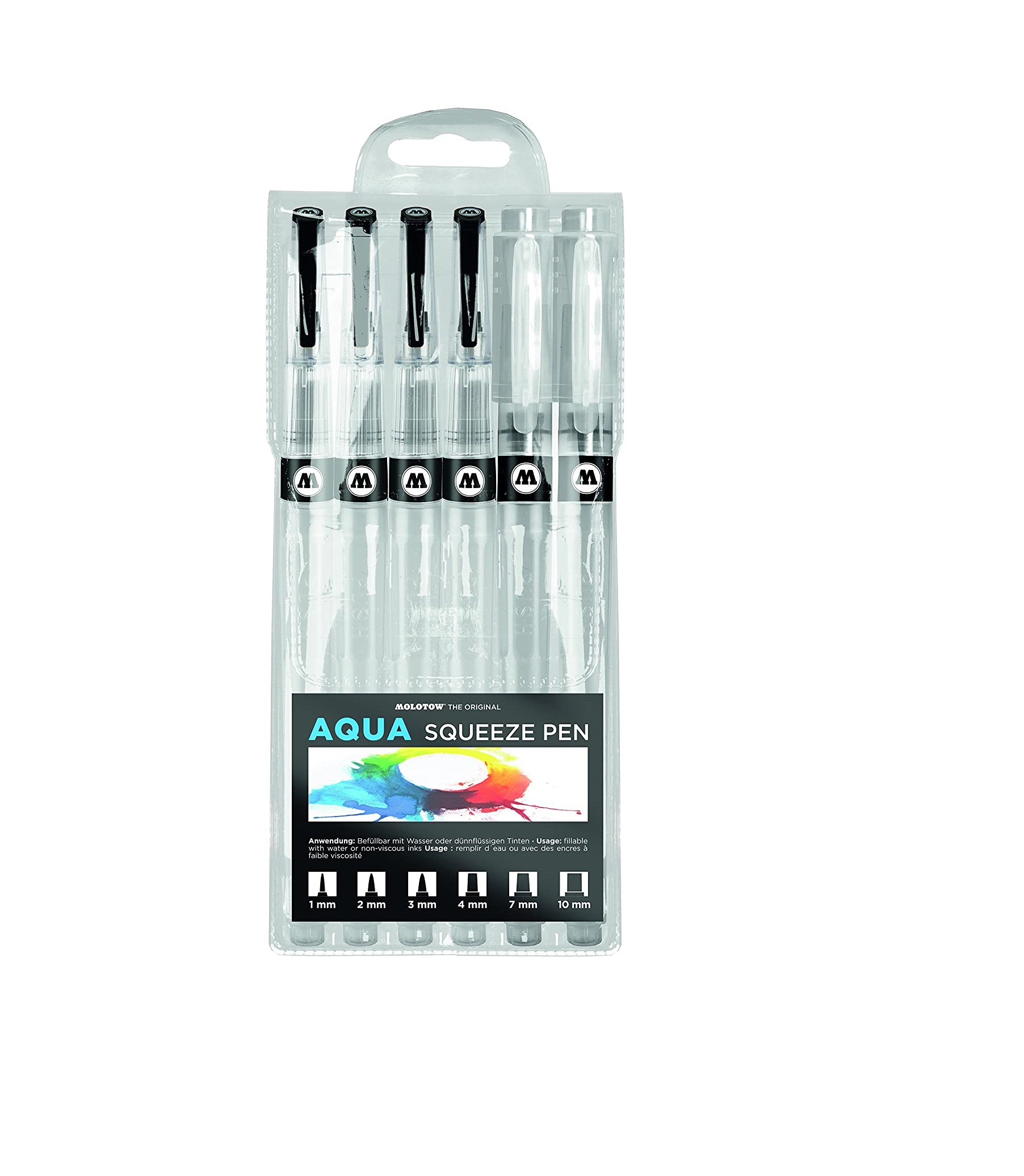 Molotow Aqua Squeeze Pen 6-pen Ink Set