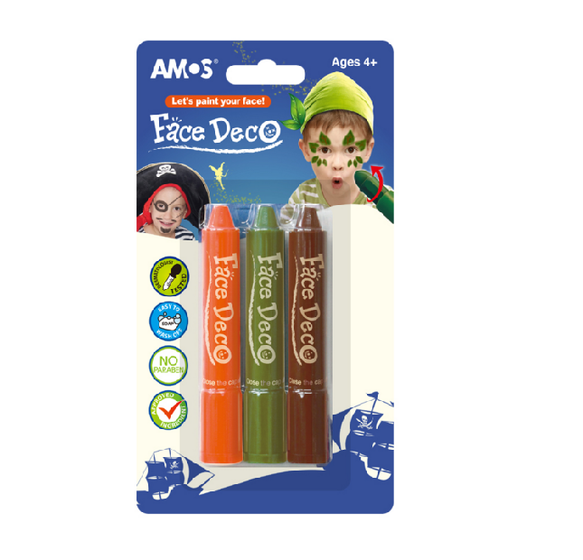 Amos Face Deco - I Set of 3 Colors