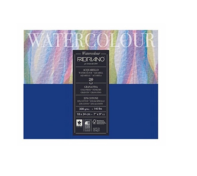 Fabriano Studio Watercolor Blocks CP 300 GSM 18 X 24 CM