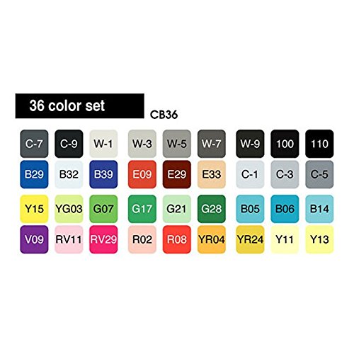 Copic 36 Color Markers Set (Color)