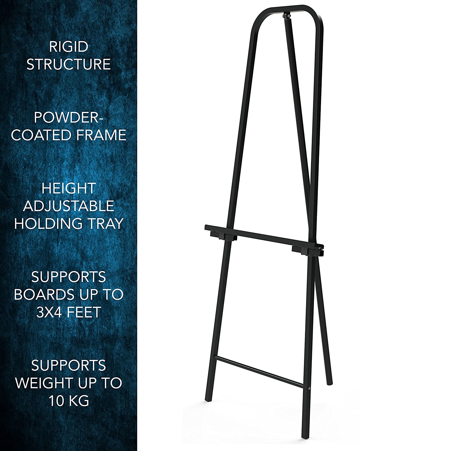 Crown Easel Heavy-Duty Metal Easel Stand for Art, Painting & Display Black (Pack of 1)