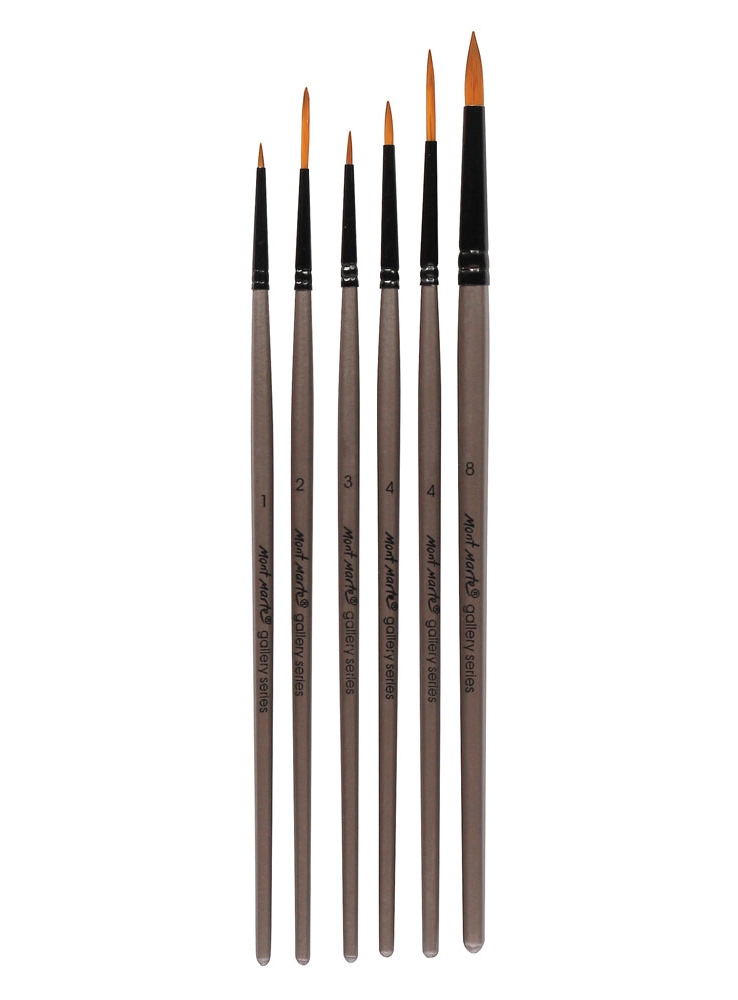 Mont Marte Gallery Series Brush Set Acrylic 6pce