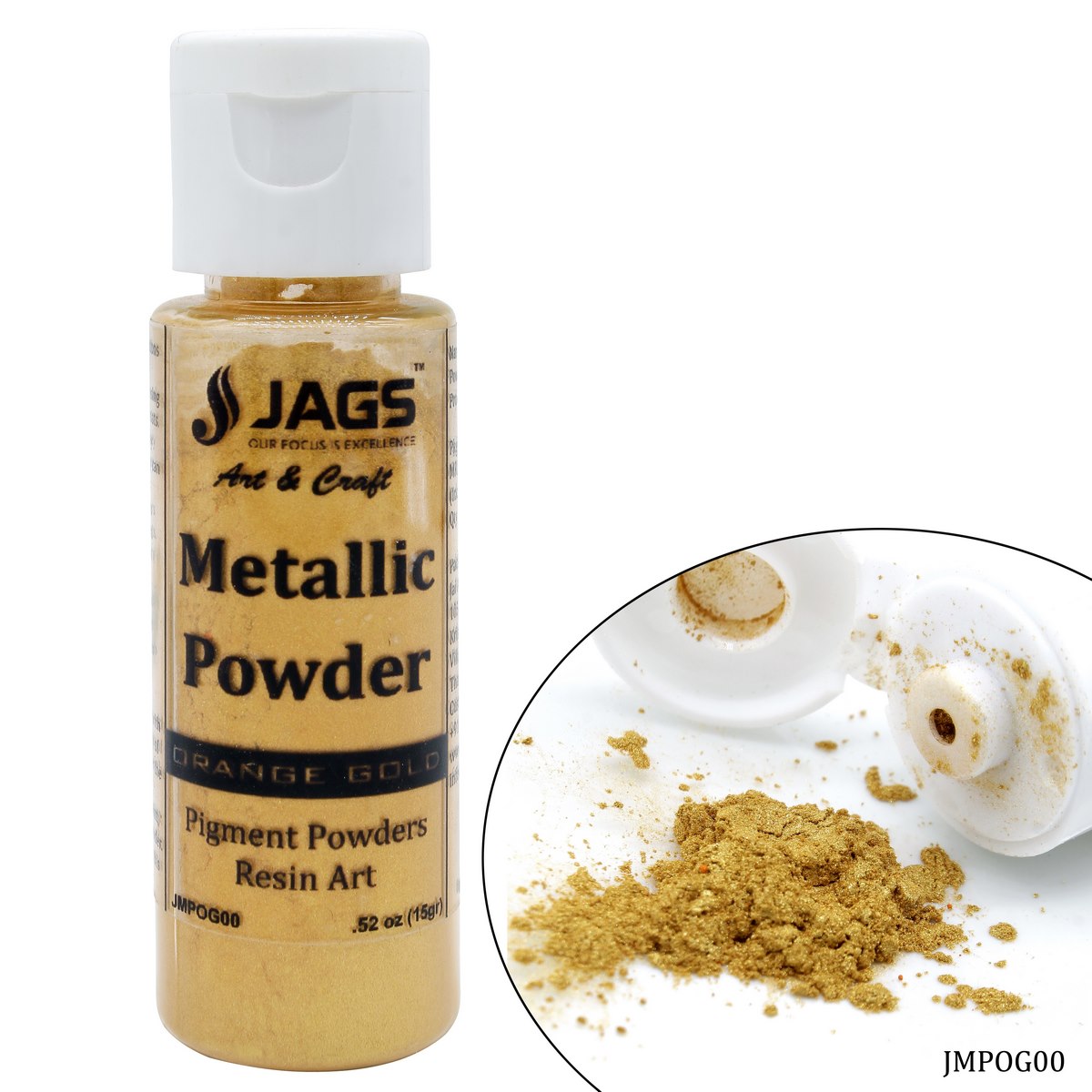 Jags Metallic Powder Orange Gold 15Gms JMPOG00