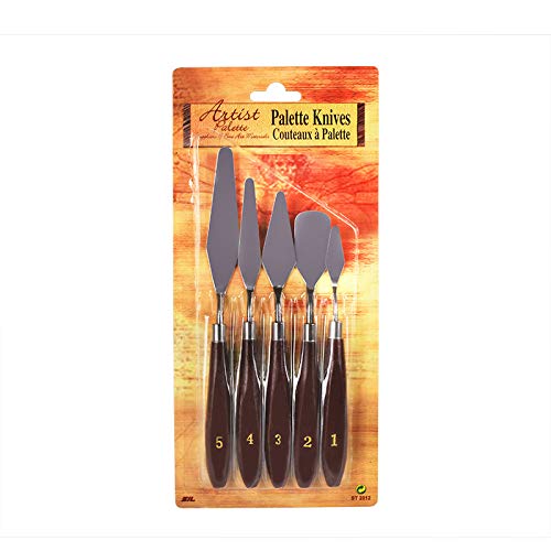 Arishto Set of 5 Painting Knives of Various Sizes & Shapes