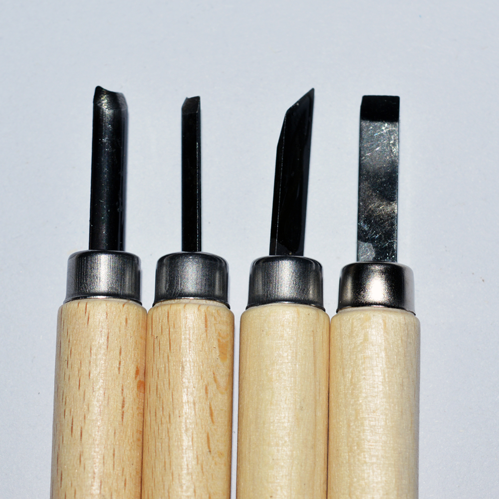 Nature 4PCS Wooden Carving Sets for Artist DIY Craft Working 