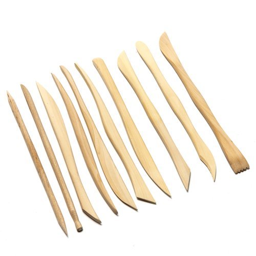 Wooden Clay Tools With Double Sided Pottery Ends Set Of 10
