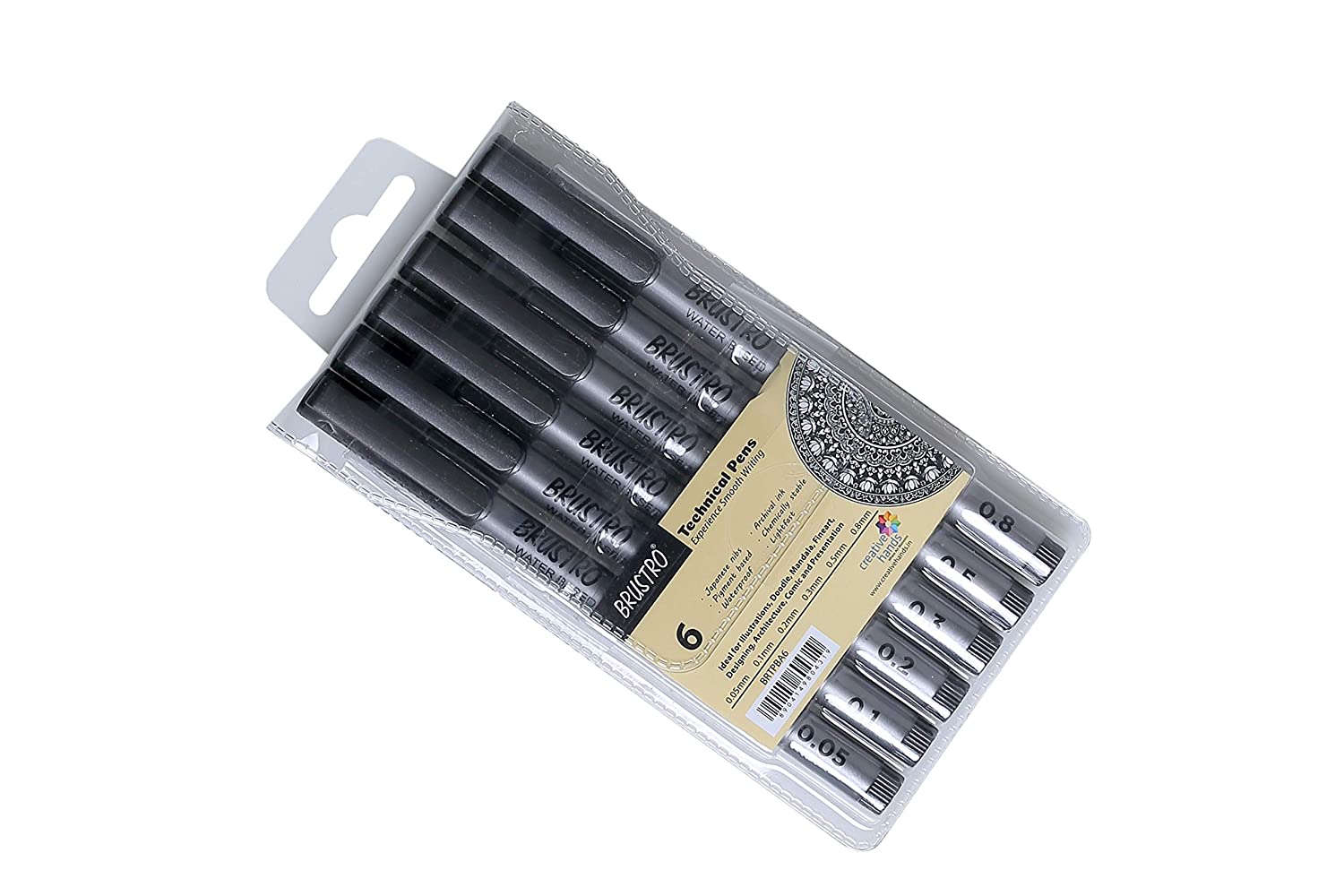 Brustro Technical Pen Black (Pack of 6)