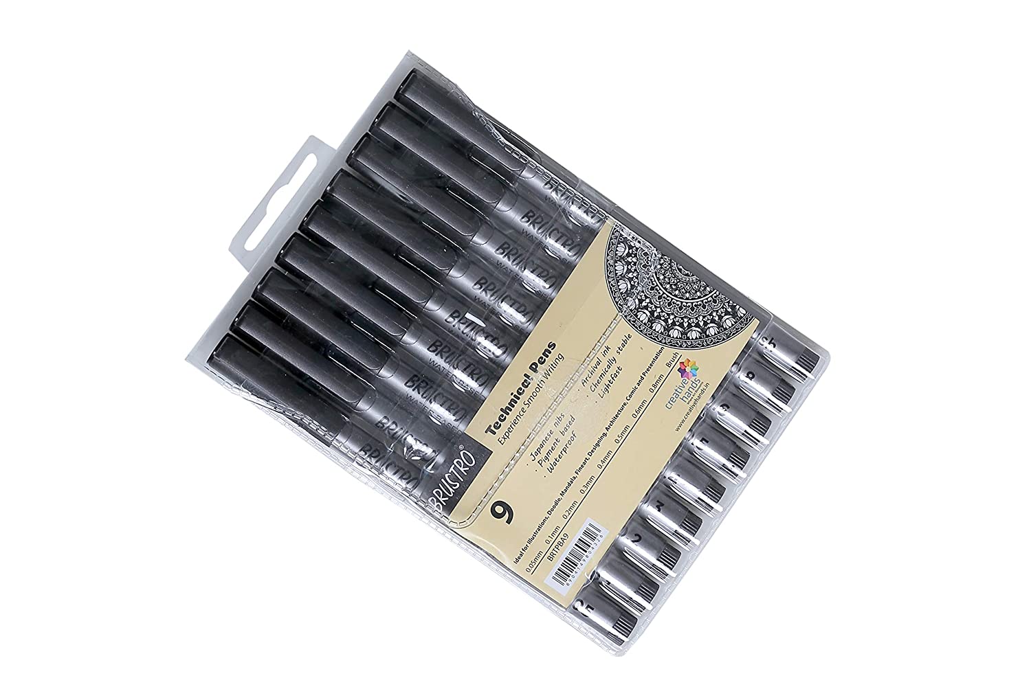 Faber-Castell® PITT® 8 Piece Black Artist Pen Set