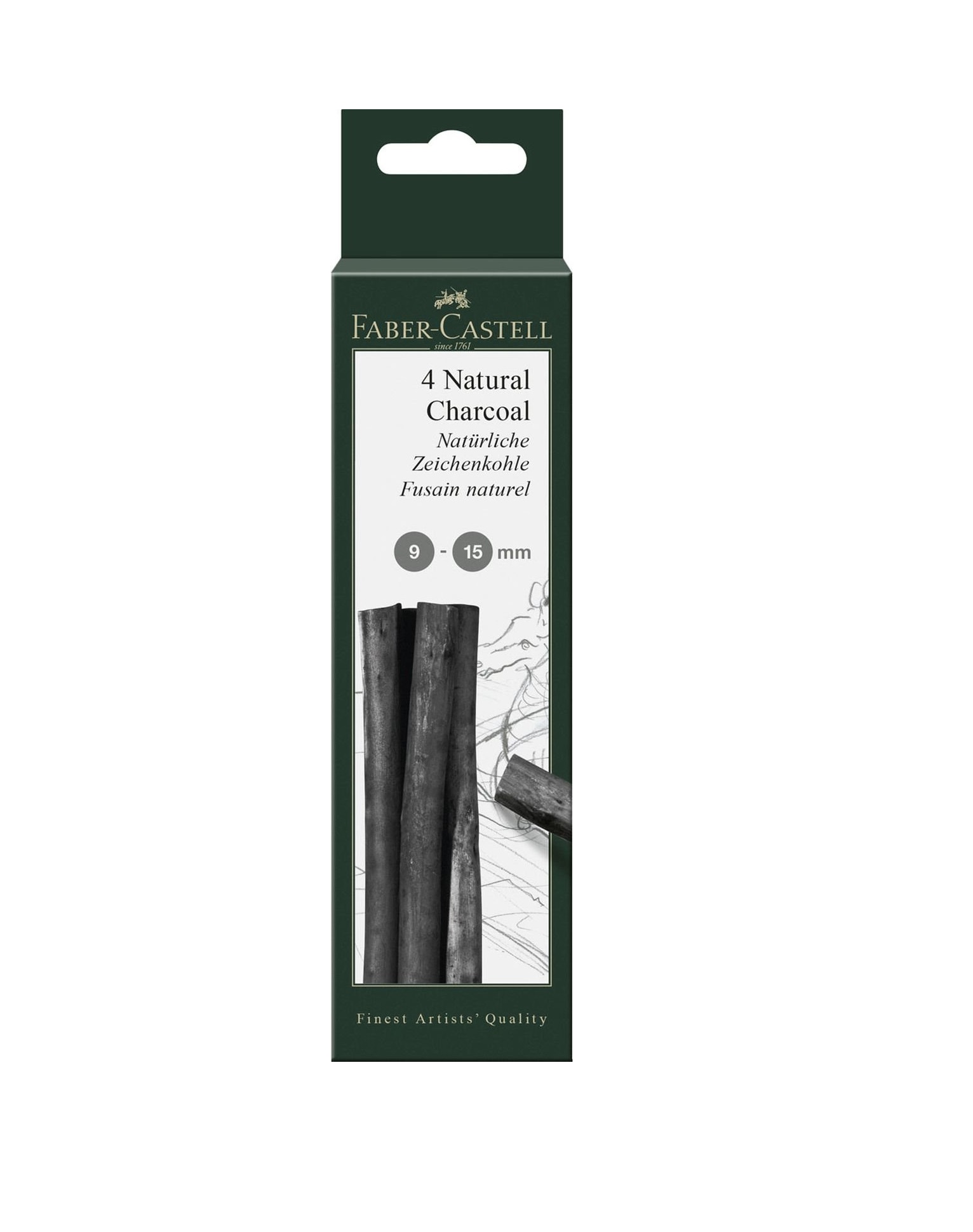 Faber-Castell Charcoal Natural Pitt Set - Pack of 4