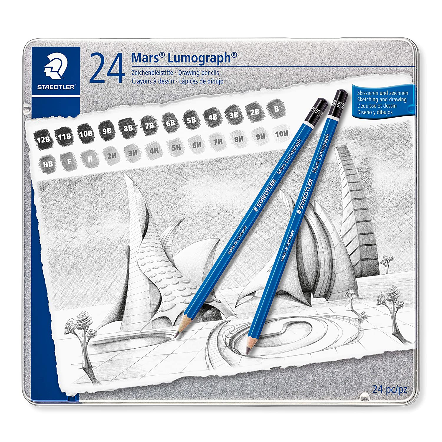 Staedtler Mars Lumograph Artist Pencil Set - Pack of 24