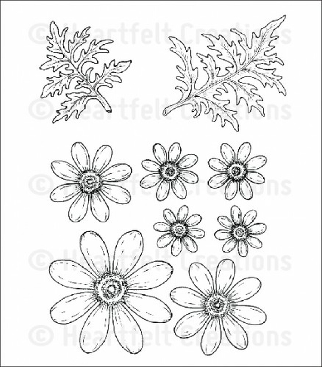 Delightful Daisies Cling Stamp Set HCPC3656