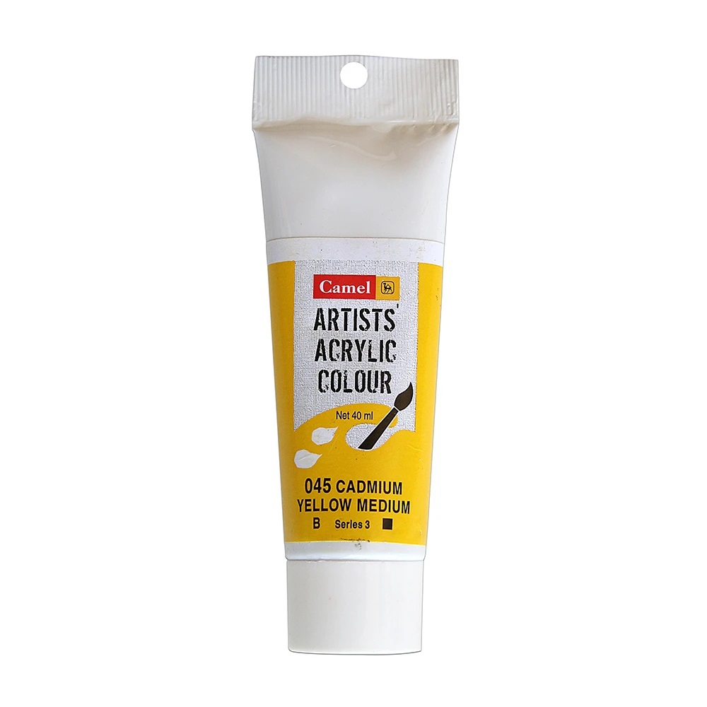 Camel Artist Acrylic Colour 40ml Cadmium Yellow Medium 045