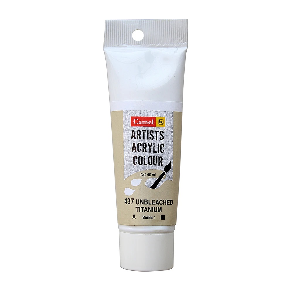 Camel Artist Acrylic Colour 40ml Unbleached Titanium 437