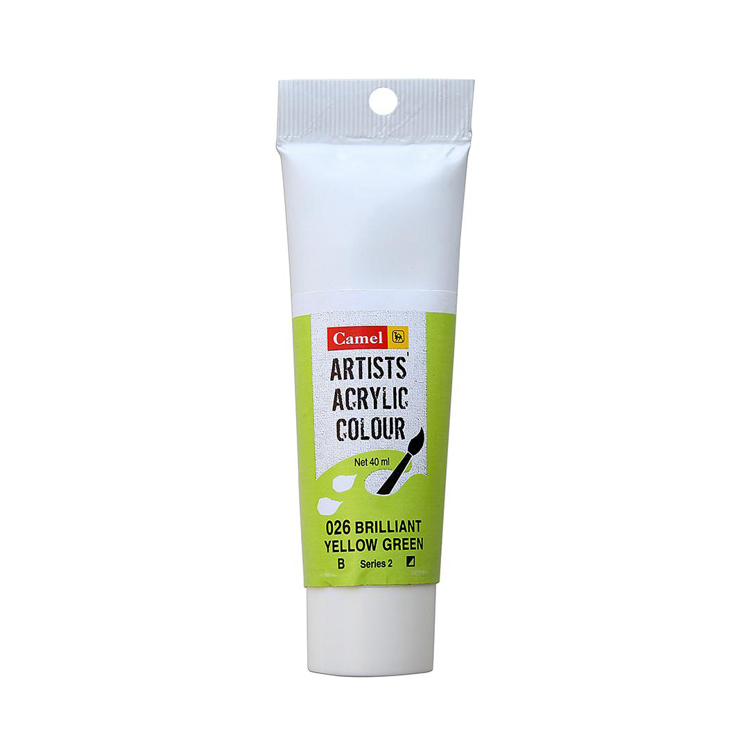 Camel Artist Acrylic Colour 40ml Brilliant Yellow Green 026