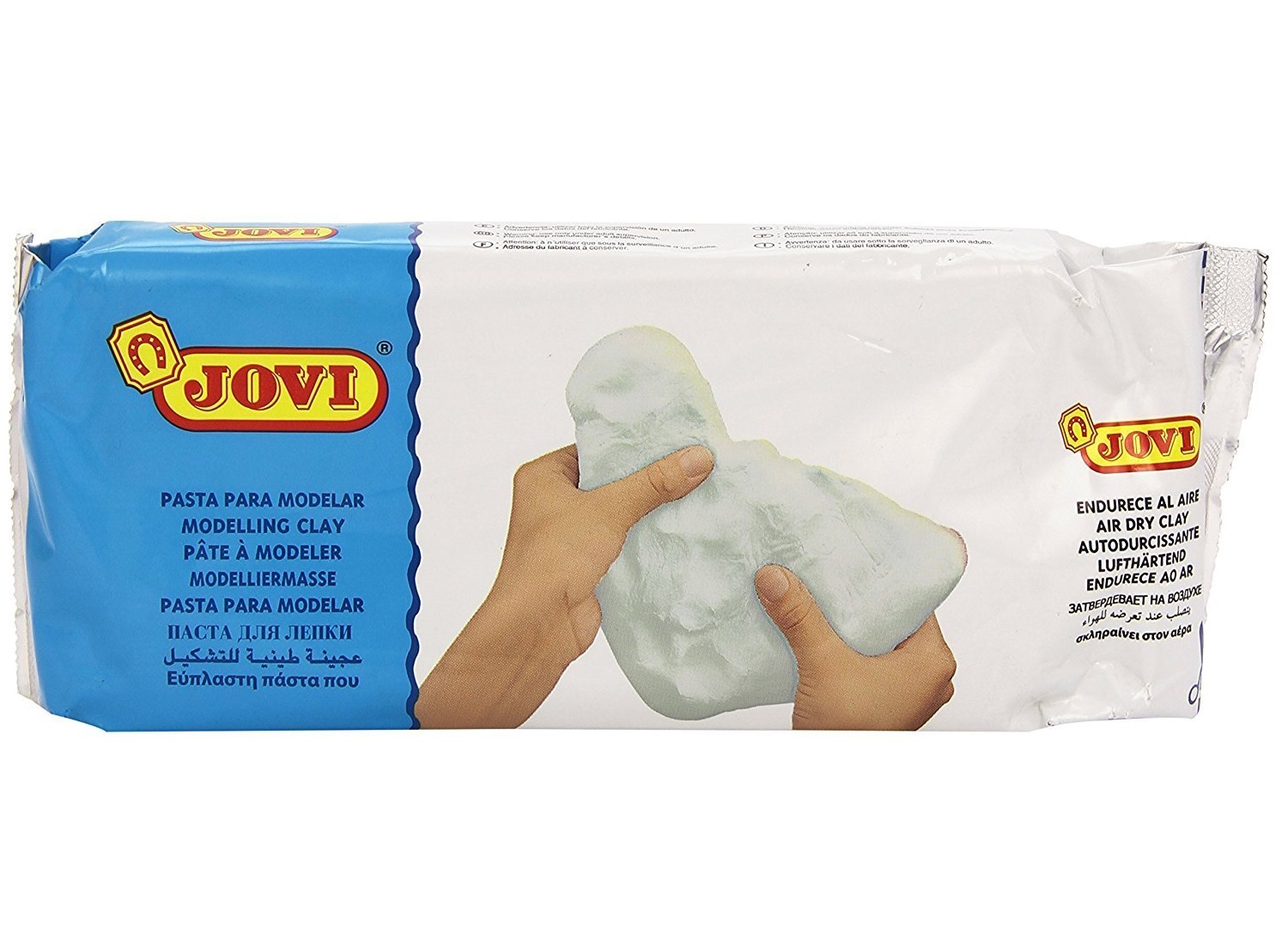 Jovi Air-Dry Modeling Clay, White, Non-staining, Perfect for Arts and Crafts Projects, 1kg