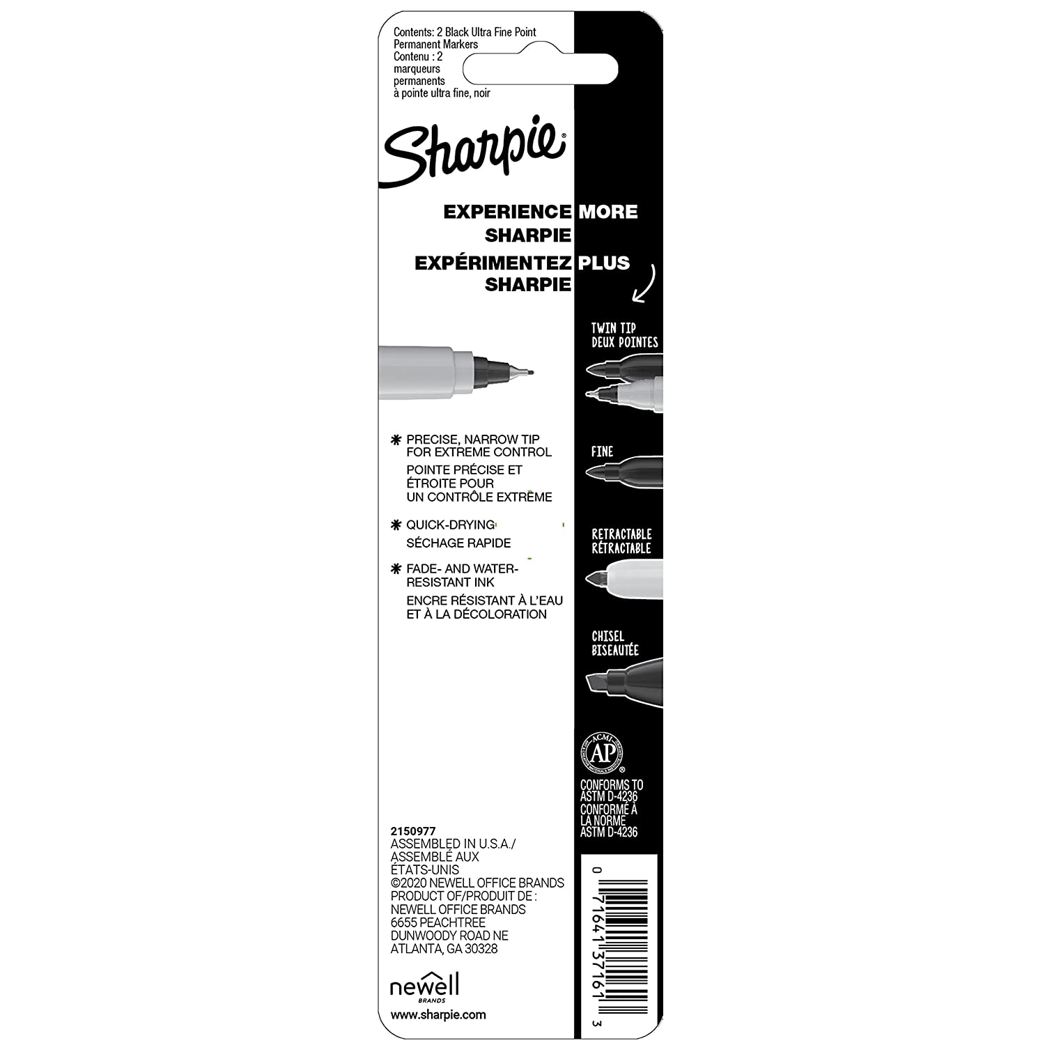 Sharpie Ultra Fine Point Permanent Markers, Black Ink, Resists Fading and Water (37161)