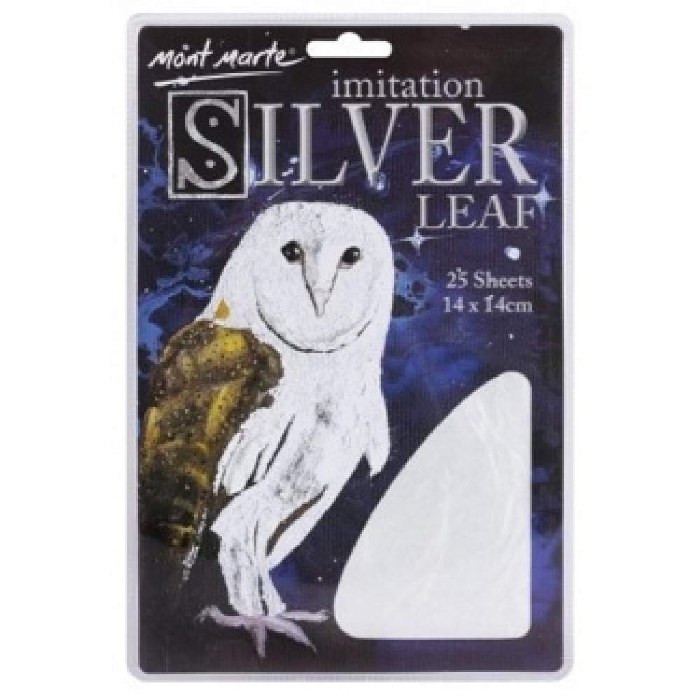 Mont Marte Imitation Silver Leaf - 25 Sheets (Silver)