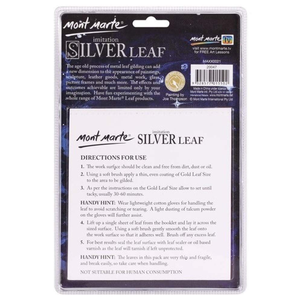 Mont Marte Imitation Silver Leaf - 25 Sheets (Silver)