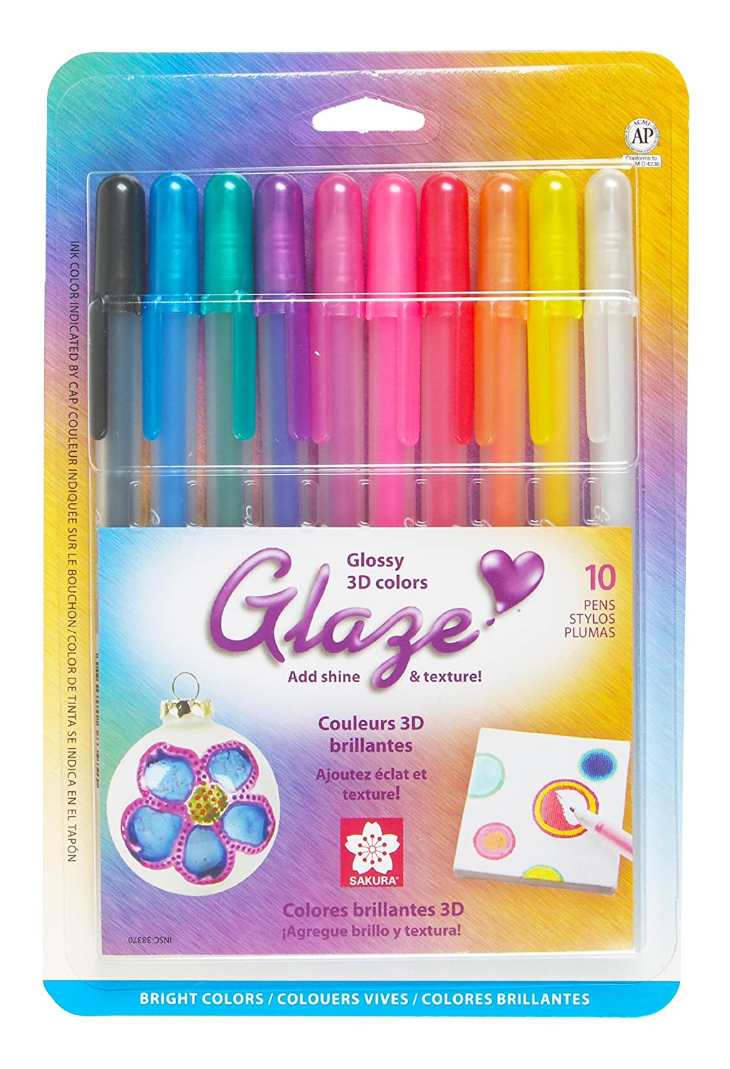 Sakura 38370 Glaze Gelly Roll (Set of 10), Multicolor Version