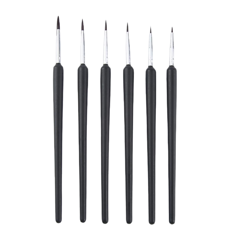 Keep Smiling 6 pcs Set Liner Brush Fine Detailing Paint Brush for Painting