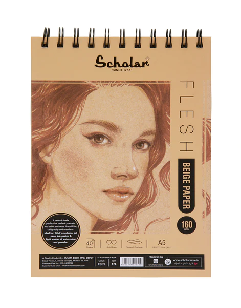 Scholar A5 Flesh Beige Paper Sketch Pad (FSP2)