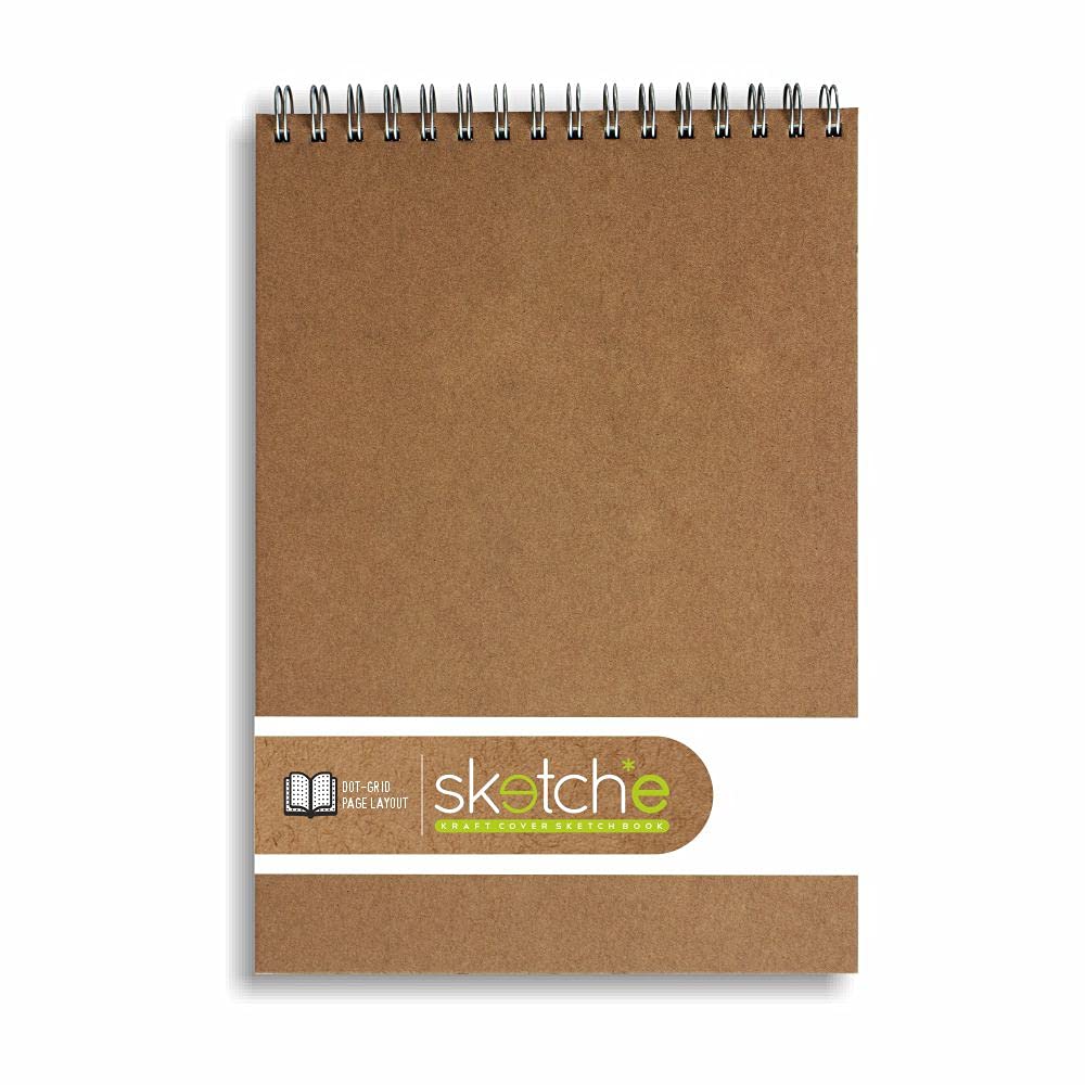 Beechmore Books Sketchbook - A4 Black | Art Sketch Book with Vegan Leather Hardcover | Draw, Sketch, Paint, Scrapbook | Thick Paper 160gsm Pad