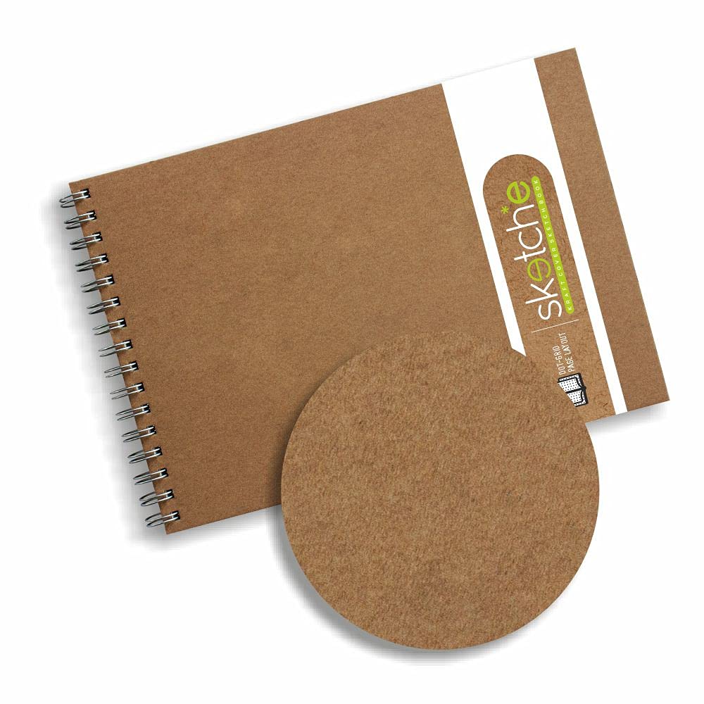 Anupam Sketch Book - WierO A4 Size Wiro Binding Drawing Notebook Sketching (100 Sheets) - 140Gsm