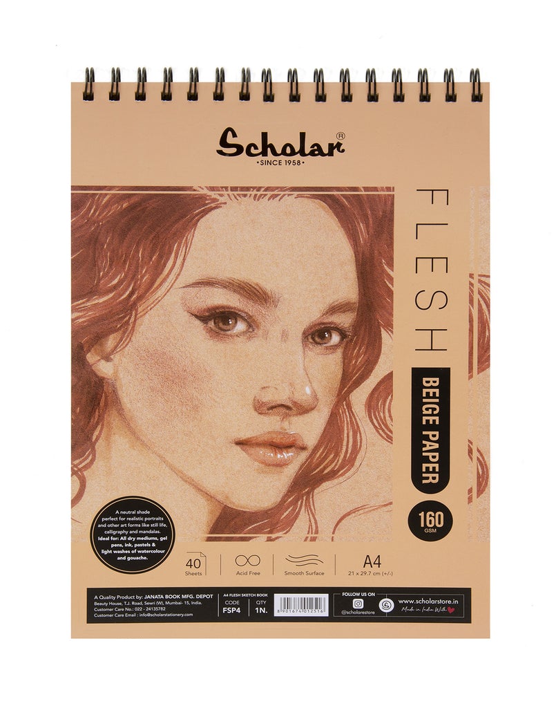 Scholar Sketch Pad A4 , 180 GSM with Drawing
